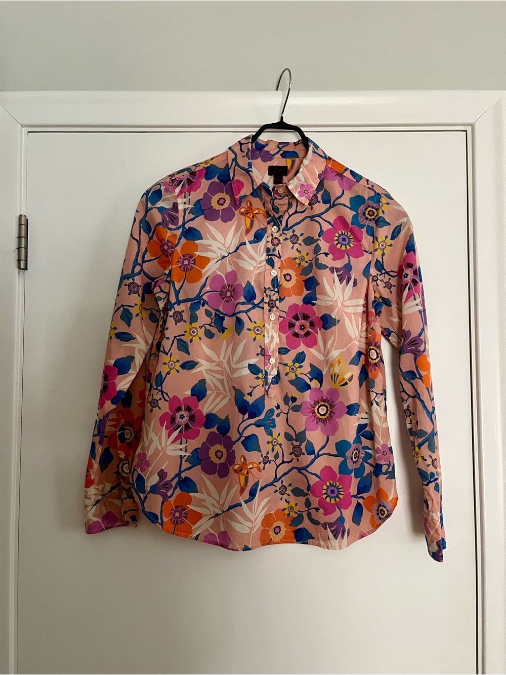 J. Crew x Liberty of London Pavilion popover floral top size 4